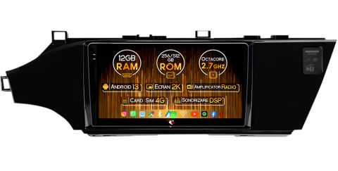 Toyota - Navigatie dedicata Toyota Avalon 2012-2018, 12GB RAM 256GB ROM, Android 13, Rezolutie 2K, Display QLED, 9", DSP, Carplay, Android Auto, Internet, Youtube, Waze, Wi Fi, USB