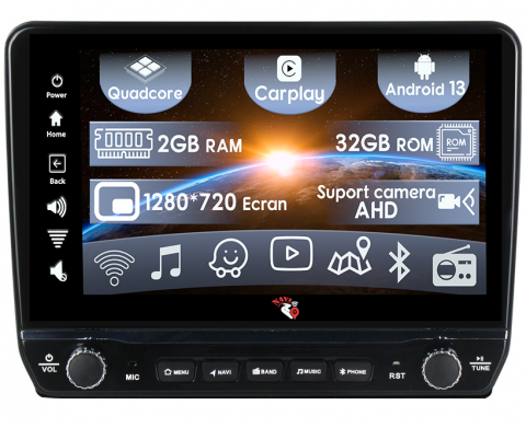 Escape 2000-2007 - Navigatie dedicata Escape 2000-2007 cu butoane rotative model 2024, 9 Inch, 2GB RAM 32GB ROM, Quadcore, Android 13, WiFi, Bluetooth, Magazin Play
