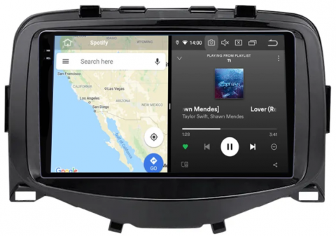 Navigatie dedicata Toyota Aygo 2016, 12GB RAM 256GB ROM, Android 13, Rezolutie 2K, Display QLED, 9", DSP, Carplay, Android Auto, Internet, Youtube, Waze, Wi Fi, USB [1]