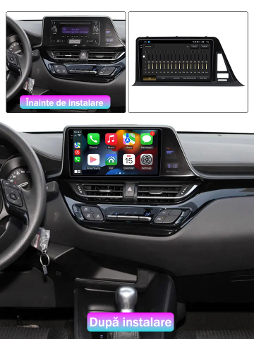 Navigatie dedicata Toyota C-HR 2016-2020, 12GB RAM 256GB ROM, Android 13, Rezolutie 2K, Display QLED, 9", DSP, Carplay, Android Auto, Internet, Youtube, Waze, Wi Fi, USB [4]