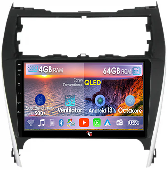Camry 2011-2014 - Navigatie dedicata Toyota Camry 2012-2014, 4GB RAM 64GB ROM, Octacore, Android 13, Display QLED 10", DSP, Carplay, Android Auto, Internet, Youtube, Waze, WIFI, Bluetooth