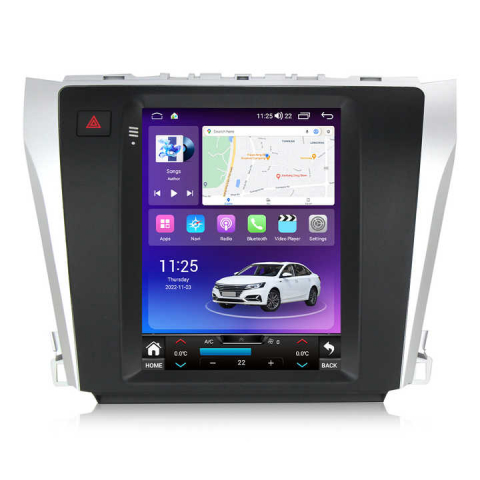 Toyota - Navigatie dedicata Toyota Camry 2012-2016, Tesla Style, 8GB RAM 128GB ROM, Octacore, Android 14, Display QLED 9.7”, Suporta camera 360º, DSP, Carplay&Android Auto, SIM 4G, Ventilator Activ