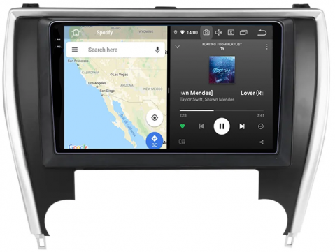 Navigatie dedicata Toyota Camry 2014-2017, 12GB RAM 256GB ROM, Android 13, Rezolutie 2K, Display QLED, 10", DSP, Carplay, Android Auto, Internet, Youtube, Waze, Wi Fi, USB [3]