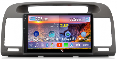 Toyota - Navigatie dedicata Toyota Camry 5 (2001-2006), 9 Inch, 4GB RAM 32 GB ROM, Octacore, QLED 1K, DSP, RDS, 4G, Android 13, WI-FI, Bluetooth, Magazin Play