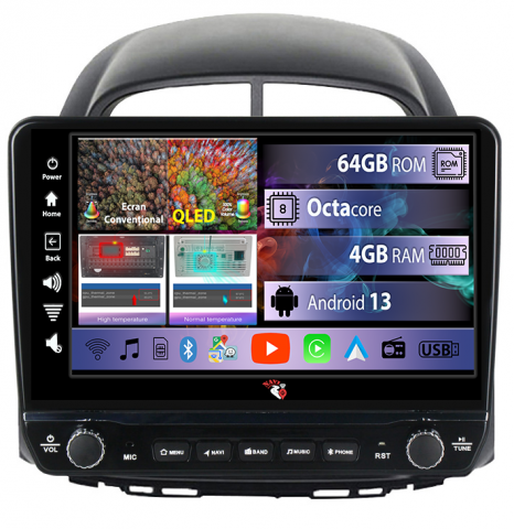 Toyota Passo Daihatsu Boon Sirion Subaru Justy Perodua Myvi - Navigatie dedicata Passo Daihatsu Boon Sirion Subaru Justy Perodua Myvi cu butoane rotative model 2024, 4GB RAM 64GB ROM, Quadcore, Android 13, Display QLED 9", DSP, Carplay