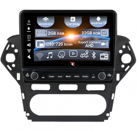 Mondeo 2010-2014 - Navigatie dedicata Ford Mondeo 2010-2014 cu butoane rotative model 2024, 10 Inch, 2GB RAM 32GB ROM, Quadcore, Android 13, WiFi, Bluetooth, Magazin Play