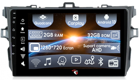Toyota - (Resigilata) Navigatie dedicata Toyota Corolla, 2GB RAM 32GB ROM, Quad Core, Display 9" IPS Full HD, Carplay, Android 13, Bluetooth, Magazin Play, Suport camere AHD