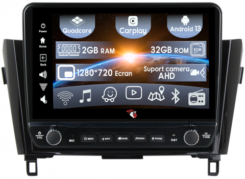 Nissan - Navigatie dedicata X-Trail 2013-2017 cu butoane rotative model 2024, 10 Inch, 2GB RAM 32GB ROM, Quadcore, Android 13, WiFi, Bluetooth, Magazin Play