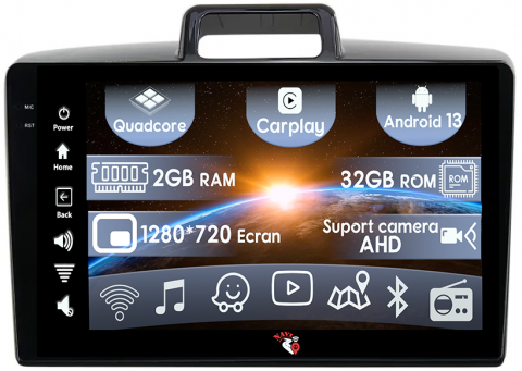 Navigatii 2GB RAM - (Resigilata) Navigatie dedicata Toyota Corolla Axio 2015-2017, 2GB RAM 32GB ROM, Quad Core, Display 9" IPS Full HD, Carplay, Android 13, Bluetooth, Magazin Play, Suport camere AHD