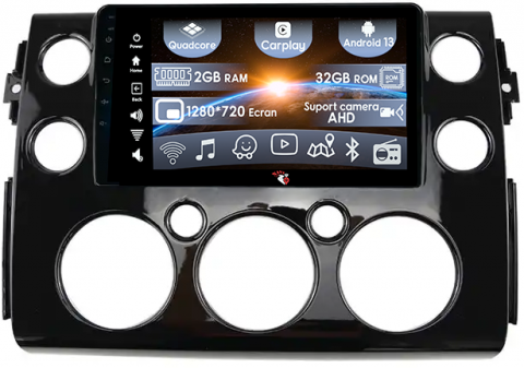 FJ Cruiser J15 2006-2020 - (Resigilata) Navigatie dedicata Toyota FJ 2013-2017 Black, 2GB RAM 32GB ROM, Quad Core, Display 9" IPS Full HD, Carplay, Android 13, Bluetooth, Magazin Play, Suport camere AHD