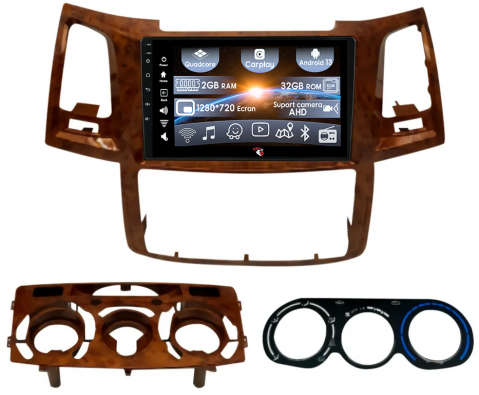 Toyota - (Resigilata) Navigatie dedicata Toyota Fortuner Hilux 2004-2014, 2GB RAM 32GB ROM, Quad Core, Display 9" IPS Full HD, Carplay, Android 13, Bluetooth, Magazin Play, Suport camere AHD