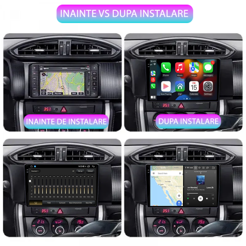 Navigatie dedicata Toyota GT 86 2012-2016, 12GB RAM 256GB ROM, Android 13, Rezolutie 2K, Display QLED, 9", DSP, Carplay, Android Auto, Internet, Youtube, Waze, Wi Fi, USB [4]