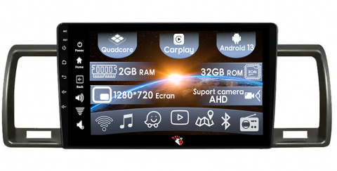 Navigatii 2GB RAM - (Resigilata) Navigatie dedicata Toyota Hiace 2004-2019, 2GB RAM 32GB ROM, Quad Core, Display 9" IPS Full HD, Carplay, Android 13, Bluetooth, Magazin Play, Suport camere AHD