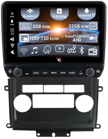 Frontier 2009-2012 - Navigatie dedicata Frontier 2009-2012 cu butoane rotative model 2024, 9 Inch, 2GB RAM 32GB ROM, Quadcore, Android 13, WiFi, Bluetooth, Magazin Play