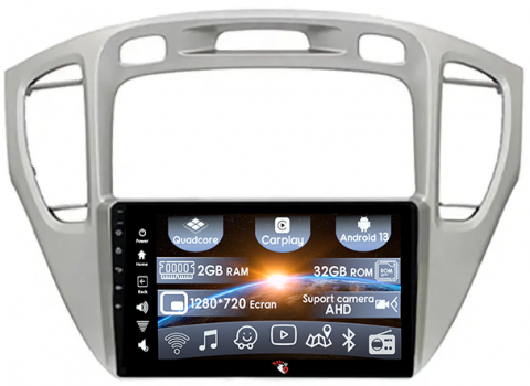 Highlander 2000-2007 - (Resigilata) Navigatie dedicata Toyota Highlander 2000-2007, 2GB RAM 32GB ROM, Quad Core, Display 9" IPS Full HD, Carplay, Android 13, Bluetooth, Magazin Play, Suport camere AHD