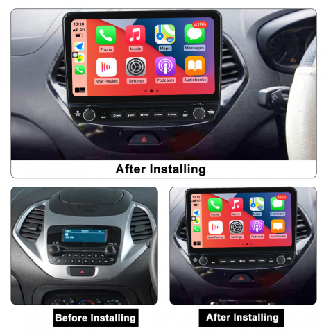 Navigatie dedicata Figo 2015-2018 cu butoane rotative model 2024, 9 Inch, 2GB RAM 32GB ROM, Quadcore, Android 13, WiFi, Bluetooth, Magazin Play [4]