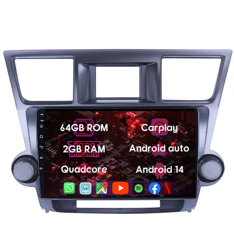 (Resigilata) Navigatie dedicata Toyota Highlander ( 2009 - 2014 ), 2GB RAM 32GB ROM, Quad Core, Display 10" IPS Full HD, Carplay, Android 13, Bluetooth, Magazin Play, Suport camere AHD [8]