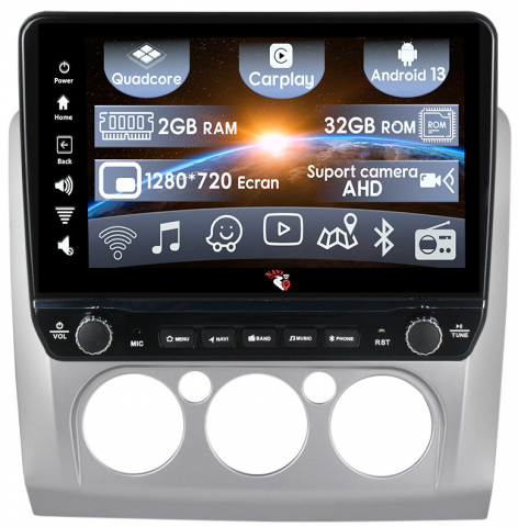 Focus 2 2004-2011 - Navigatie dedicata Focus 2 2004-2011 cu butoane rotative model 2024, 9 Inch, 2GB RAM 32GB ROM, Quadcore, Android 13, WiFi, Bluetooth, Magazin Play