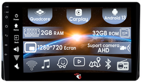 Highlander Kluger 2022 - (Resigilata) Navigatie dedicata Toyota Highlander Kluger 2022, 2GB RAM 32GB ROM, Quad Core, Display 9" IPS Full HD, Carplay, Android 13, Bluetooth, Magazin Play, Suport camere AHD