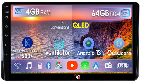 Highlander Kluger 2022 - Navigatie dedicata Toyota Highlander Kluger 2022, 4GB RAM 64GB ROM, Octacore, Android 13, Display QLED 9", DSP, Carplay, Android Auto, Internet, Youtube, Waze, WIFI, Bluetooth