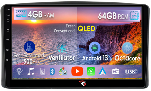 Land Cruiser 100 1998-2007 - Navigatie dedicata Toyota Land Cruiser 100 1998-2007, 4GB RAM 64GB ROM, Octacore, Android 13, Display QLED 9", DSP, Carplay, Android Auto, Internet, Youtube, Waze, WIFI, Bluetooth