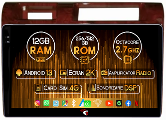 Navigatii Dedicate - Navigatie dedicata Toyota Land Cruiser LC 2007-2020, 12GB RAM 256GB ROM, Android 13, Rezolutie 2K, Display QLED, 9", DSP, Carplay, Android Auto, Internet, Youtube, Waze, Wi Fi, US