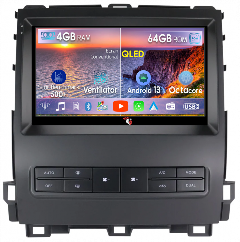 Land Cruiser PradoLexus GX470 GX 470 J120 2002-2009 - Navigatie dedicata Toyota Land Cruiser PradoLexus GX470 GX 470 J120 2002-2009, 4GB RAM 64GB ROM, Octacore, Android 13, Display QLED 9", DSP, Carplay, Android Auto, Internet, Youtube,