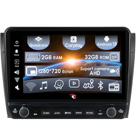 Fiesta Mk5 2002-2008 - Navigatie dedicata Fiesta Mk5 2002-2008(AB) cu butoane rotative model 2024, 9 Inch, 2GB RAM 32GB ROM, Quadcore, Android 13, WiFi, Bluetooth, Magazin Play