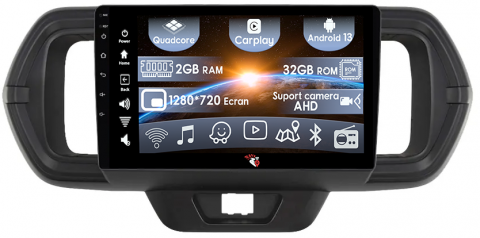 Passo 2016-2021 - (Resigilata) Navigatie dedicata Toyota Passo 2016-2021, 2GB RAM 32GB ROM, Quad Core, Display 9" IPS Full HD, Carplay, Android 13, Bluetooth, Magazin Play, Suport camere AHD