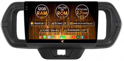 Passo 2016-2021 - Navigatie dedicata Toyota Passo 2016-2021, 12GB RAM 256GB ROM, Android 13, Rezolutie 2K, Display QLED, 9", DSP, Carplay, Android Auto, Internet, Youtube, Waze, Wi Fi, USB