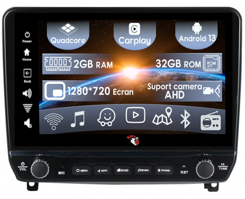 Peugeot - Navigatie dedicata Peugeot 407 2004-2011 cu butoane rotative model 2024, 9 Inch, 2GB RAM 32GB ROM, Quadcore, Android 13, WiFi, Bluetooth, Magazin Play