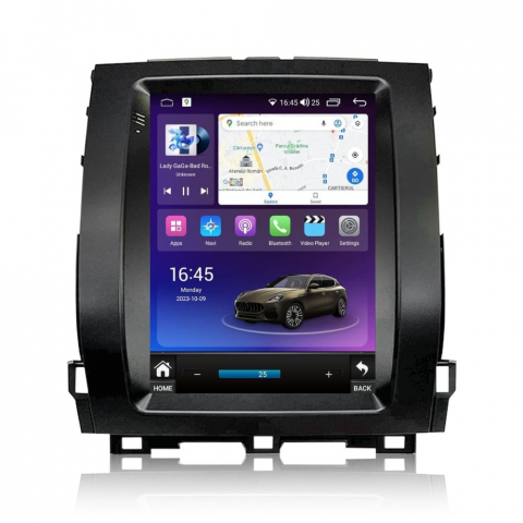 Prado 2002-2009 - Navigatie dedicata Toyota Prado 2002-2009 Tesla Style, 4GB RAM 64GB ROM, ANDROID 13, Carplay&Android Auto, 9.7 inch, Internet, Aplicatii, Waze