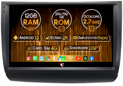 Toyota - Navigatie dedicata Toyota Prius 20 2003-2009, 12GB RAM 256GB ROM, Android 13, Rezolutie 2K, Display QLED, 9", DSP, Carplay, Android Auto, Internet, Youtube, Waze, Wi Fi, USB