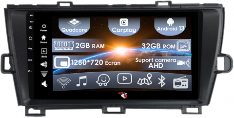 Navigatii Dedicate - (Resigilata) Navigatie dedicata Toyota Prius 2009-2015 Black, 2GB RAM 32GB ROM, Quad Core, Display 9" IPS Full HD, Carplay, Android 13, Bluetooth, Magazin Play, Suport camere AHD