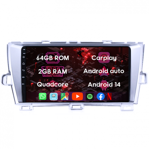 (Resigilata) Navigatie dedicata Toyota Prius, 2GB RAM 32GB ROM, Quad Core, Display 9" IPS Full HD, Carplay, Android 13, Bluetooth, Magazin Play, Suport camere AHD [6]