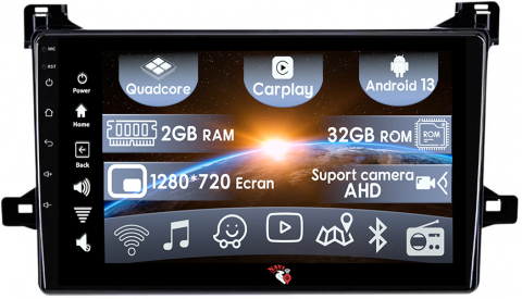 Toyota - (Resigilata) Navigatie dedicata Toyota Prius XW50 2015-2020, 2GB RAM 32GB ROM, Quad Core, Display 9" IPS Full HD, Carplay, Android 13, Bluetooth, Magazin Play, Suport camere AHD