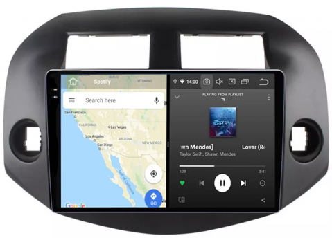 Navigatie dedicata Toyota RAV4 (2006-2012), 12GB RAM 256GB ROM, Android 13, Rezolutie 2K, Display QLED, 10.1", DSP, Carplay, Android Auto, Internet, Youtube, Waze, Wi Fi, USB [2]