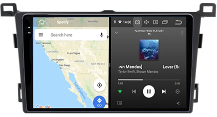 Navigatie dedicata Toyota RAV4 2013-2018, 12GB RAM 256GB ROM, Android 13, Rezolutie 2K, Display QLED, 9", DSP, Carplay, Android Auto, Internet, Youtube, Waze, Wi Fi, USB [2]