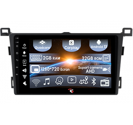 RAV4 2013-2018 - (Resigilata) Navigatie dedicata Toyota RAV4 2013-2018, 2GB RAM 32GB ROM, Quad Core, Display 9" IPS Full HD, Carplay, Android 13, Bluetooth, Magazin Play, Suport camere AHD