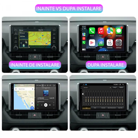 Navigatie dedicata Toyota RAV4 2019, 12GB RAM 256GB ROM, Android 13, Rezolutie 2K, Display QLED, 10.2", DSP, Carplay, Android Auto, Internet, Youtube, Waze, Wi Fi, USB [4]