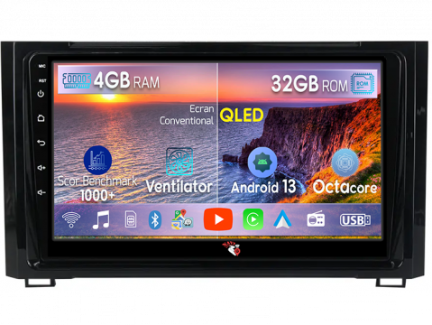 Sequoia 2014-2018 - Navigatie dedicata Toyota Sequoia 2014-2018, 4GB RAM 32GB ROM, Octacore, Android 14, Display QLED 1K 9", DSP, Carplay&Android Auto, SIM 4G, Bluetooth, Ventilator Activ