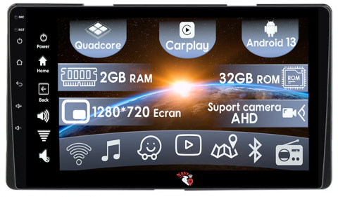 Navigatii 2GB RAM - (Resigilata) Navigatie dedicata Toyota Sienna 3 2014-2020, 2GB RAM 32GB ROM, Quad Core, Display 9" IPS Full HD, Carplay, Android 13, Bluetooth, Magazin Play, Suport camere AHD
