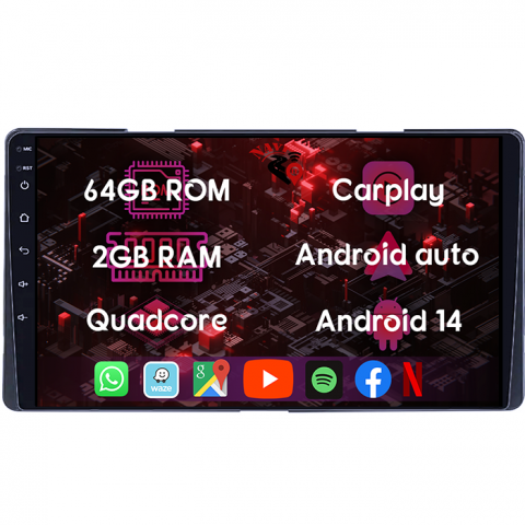 (Resigilata) Navigatie dedicata Toyota Sienna 3 2014-2020, 2GB RAM 32GB ROM, Quad Core, Display 9" IPS Full HD, Carplay, Android 13, Bluetooth, Magazin Play, Suport camere AHD [5]