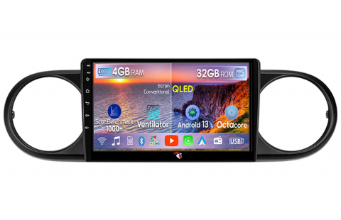Toyota - Navigatie dedicata Toyota Tacoma 2015-2021, 4GB RAM 32GB ROM, Octacore, Android 14, Display QLED 1K 9", DSP, Carplay&Android Auto, SIM 4G, Bluetooth, Ventilator Activ