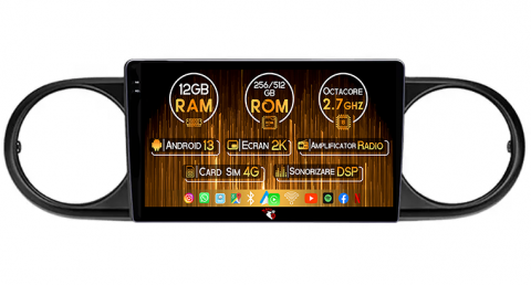Toyota - Navigatie dedicata Toyota Tacoma 2015-2021, 12GB RAM 256GB ROM, Android 13, Rezolutie 2K, Display QLED, 9", DSP, Carplay, Android Auto, Internet, Youtube, Waze, Wi Fi, USB