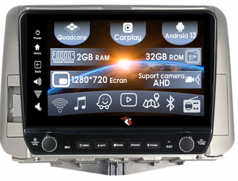 Prado 150 2009-2013 - Navigatie dedicata Prado 150 2009-2013 cu butoane rotative model 2024, 9 Inch, 2GB RAM 32GB ROM, Quadcore, Android 13, WiFi, Bluetooth, Magazin Play