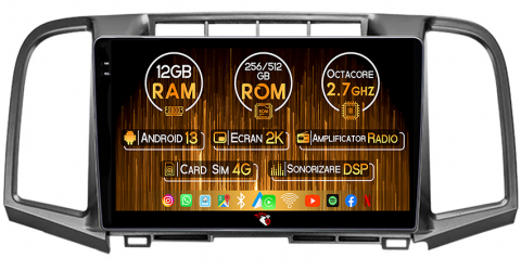 Venza 2008-2016 - Navigatie dedicata Toyota Venza 2008-2016, 12GB RAM 256GB ROM, Android 13, Rezolutie 2K, Display QLED, 9", DSP, Carplay, Android Auto, Internet, Youtube, Waze, Wi Fi, USB