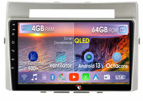Verso 2004-2009 - Navigatie dedicata Toyota Verso 2004-2009, 4GB RAM 64GB ROM, Octacore, Android 13, Display QLED 9", DSP, Carplay, Android Auto, Internet, Youtube, Waze, WIFI, Bluetooth