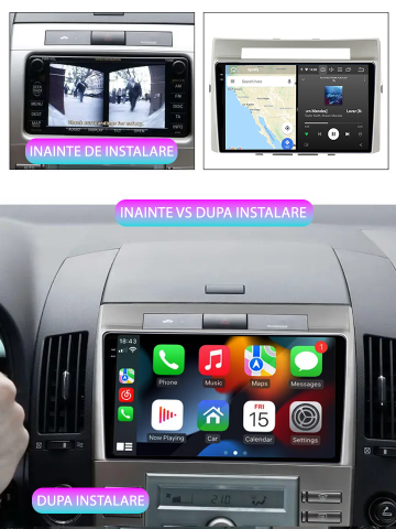 Navigatie dedicata Toyota Verso 2004-2009, 12GB RAM 256GB ROM, Android 13, Rezolutie 2K, Display QLED, 9", DSP, Carplay, Android Auto, Internet, Youtube, Waze, Wi Fi, USB [4]