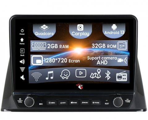 Peugeot - Navigatie dedicata Peugeot 308 2016-2018 cu butoane rotative model 2024, 9 Inch, 2GB RAM 32GB ROM, Quadcore, Android 13, WiFi, Bluetooth, Magazin Play